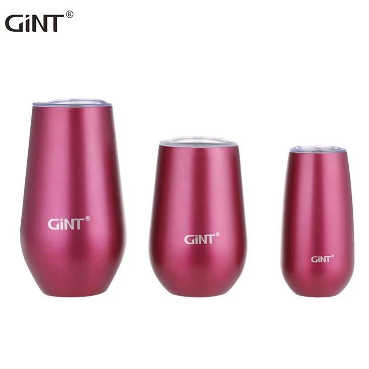 Gwin Tumbler Dur Di-staen Gyda Chaead