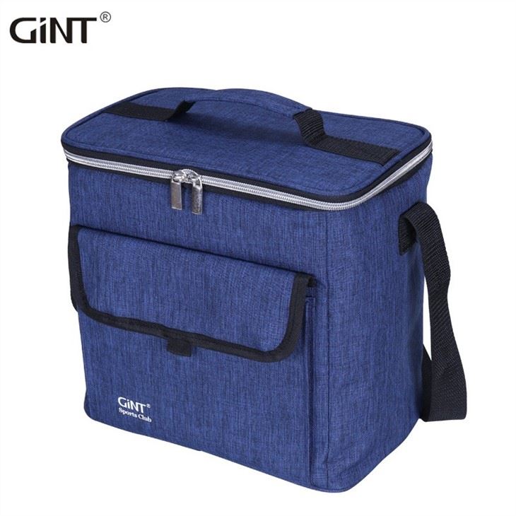 Navy Blue Fruit Drinks Grocery Freezable Thermal Soft Cooler Bag