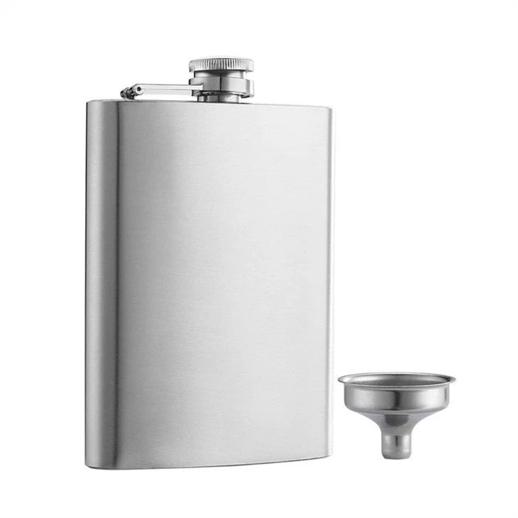 Stainless Steel Hip Flask Single Walled Mens Vodka Flask Custom Logo